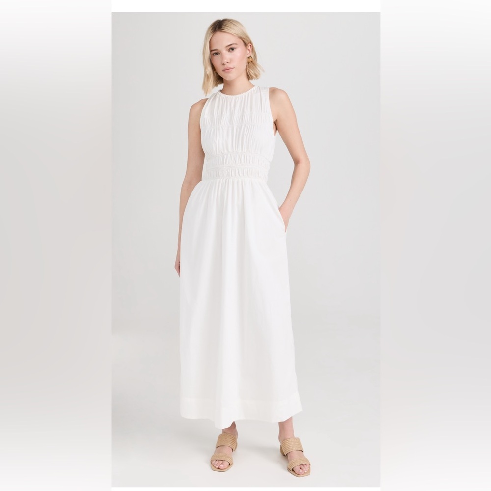 Never worn! Faithfull the Brand, Solem Midi Dress in White
